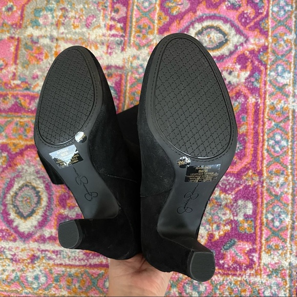 ✨SOLD✨Jessica Simpson Black Suede Knee-High Booties Womens Size 8 - Picture 9 of 12